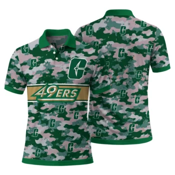 Charlotte 49ers Polo Shirt Custom Camo Band Green Fashion Forward