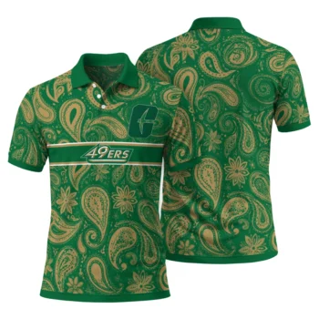 Charlotte 49ers Polo Shirt Custom Paisley Band Green Fashion Forward