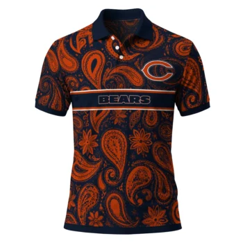 Chicago Bears Polo Shirt Customized Paisley Band Blue Best Selling
