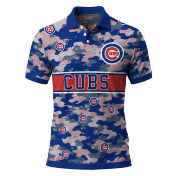 Chicago Cubs Polo Shirt Custom Camo Band Blue Best Selling