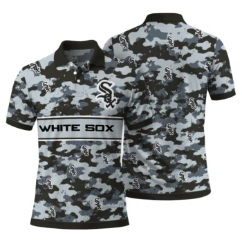 Chicago White Sox Polo Shirt Customized Camo Band Black Fashion Forward
