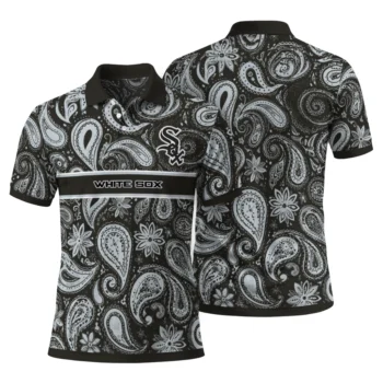 Chicago White Sox Polo Shirt Customized Paisley Band Black Fashion Forward
