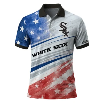 Chicago White Sox Polo Shirt Customized Star Stripes Red Blue Best Selling