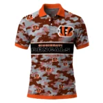 Cincinnati Bengals Polo Shirt Personalized Camo Band Orange Best Selling