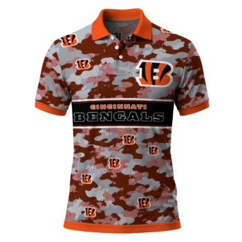 Cincinnati Bengals Polo Shirt Personalized Camo Band Orange Best Selling