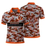 Cincinnati Bengals Polo Shirt Personalized Camo Band Orange Best Selling