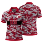 Cincinnati Reds Polo Shirt Personalized Camo Band Red Best Selling