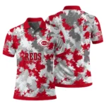 Cincinnati Reds Polo Shirt Personalized Pixel Camo Red Best Selling