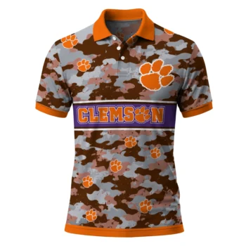 Clemson Tigers Polo Shirt Customized Camo Band Orange Best Selling