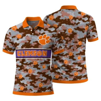 Clemson Tigers Polo Shirt Customized Camo Band Orange Fashion Forward