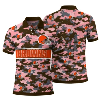 Cleveland Browns Polo Shirt Custom Camo Band Brown Fashion Forward