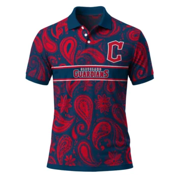 Cleveland Guardians Polo Shirt Custom Paisley Band Navy Blue Best Selling