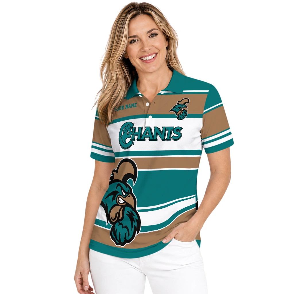 Coastal Carolina Chanticleers Polo Shirt Personalized Horizontal Blocks Green Latest Model Coastal Carolina Chanticleers Polo Shirt Personalized Horizontal Blocks Green Latest Model