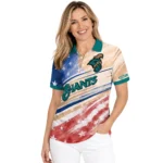 Coastal Carolina Chanticleers Polo Shirt Personalized Star Stripes Red Blue Best Selling