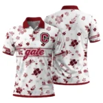 Colgate Raiders Polo Shirt Custom Floral Pinstripe Maroon White Best Selling
