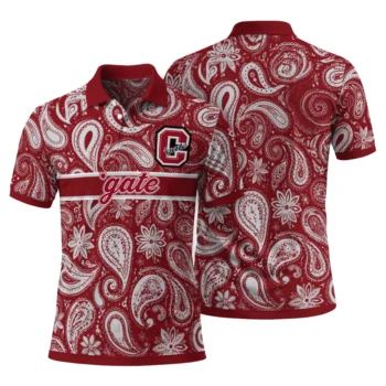 Colgate Raiders Polo Shirt Custom Paisley Band Maroon Fashion Forward