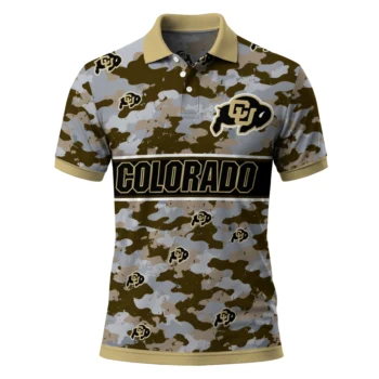Colorado Buffaloes Polo Shirt Customized Camo Band Gold Best Selling