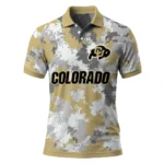 Colorado Buffaloes Polo Shirt Customized Pixel Camo Gold Best Selling