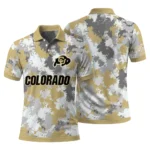 Colorado Buffaloes Polo Shirt Customized Pixel Camo Gold Best Selling