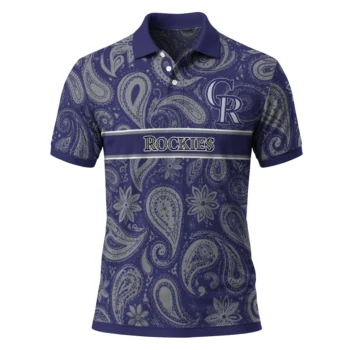 Colorado Rockies Polo Shirt Customized Paisley Band Blue Best Selling