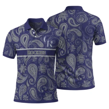 Colorado Rockies Polo Shirt Customized Paisley Band Blue Fashion Forward