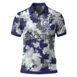 Colorado Rockies Polo Shirt Customized Pixel Camo Blue Best Selling