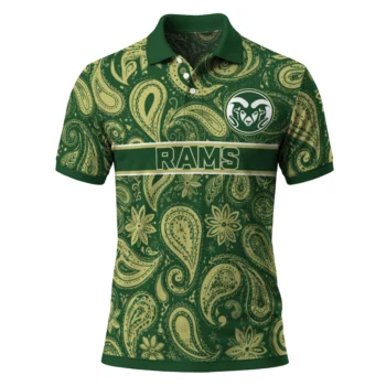 Colorado State Rams Polo Shirt Personalized Paisley Band Green Best Selling