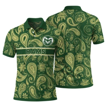 Colorado State Rams Polo Shirt Personalized Paisley Band Green Fashion Forward