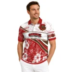 Cornell Big Red Polo Shirt Customized Floral Angles Red White Best Selling