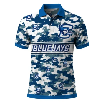 Creighton Bluejays Polo Shirt Custom Camo Band Blue Best Selling
