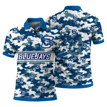 Creighton Bluejays Polo Shirt Custom Camo Band Blue Fashion Forward