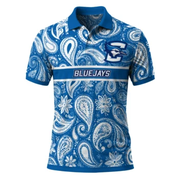 Creighton Bluejays Polo Shirt Custom Paisley Band Blue Best Selling