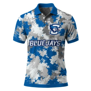 Creighton Bluejays Polo Shirt Custom Pixel Camo Blue Best Selling