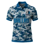 Dallas Mavericks Polo Shirt - Personalized Camo Band Blue
