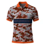 Denver Broncos Polo Shirt Personalized Camo Band Orange Best Selling