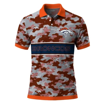 Denver Broncos Polo Shirt Personalized Camo Band Orange Best Selling