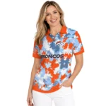 Denver Broncos Polo Shirt Personalized Pixel Camo Orange Best Selling