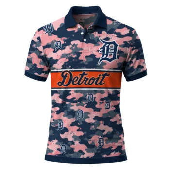 Detroit Tigers Polo Shirt Personalized Camo Band Navy Best Selling