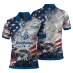 Drake Bulldogs Polo Shirt Custom Star Brushstrokes Blue Best Selling
