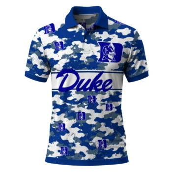 Duke Blue Devils Polo Shirt Personalized Camo Band Blue Best Selling