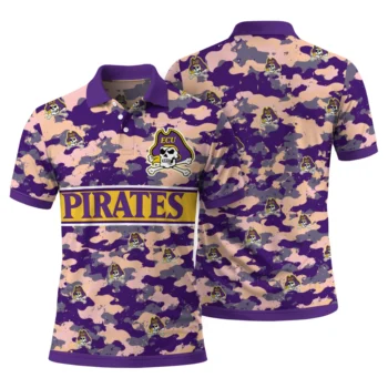 East Carolina Pirates Polo Shirt Customized Camo Band Purple Fashion Forward