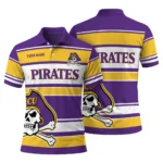 East Carolina Pirates Polo Shirt Customized Horizontal Blocks Purple Best Selling