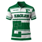 Eastern Michigan Eagles Polo Shirt Customized Horizontal Blocks Green Best Selling