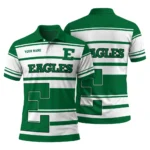 Eastern Michigan Eagles Polo Shirt Customized Horizontal Blocks Green Best Selling