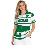 Eastern Michigan Eagles Polo Shirt Customized Horizontal Blocks Green Best Selling