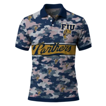 Fiu Panthers Polo Shirt Personalized Camo Band Blue Best Selling