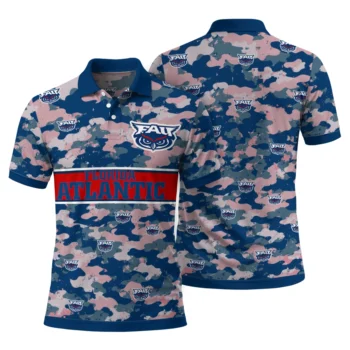 Florida Atlantic Owls Polo Shirt Customized Camo Band Blue Fashion Forward