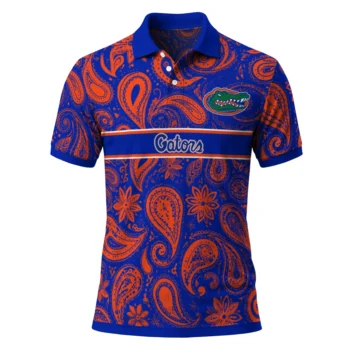 Florida Gators Polo Shirt Custom Paisley Band Blue Best Selling