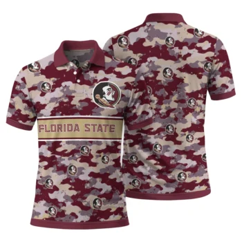 Florida State Seminoles Polo Shirt Customized Camo Band Garnet Fashion Forward