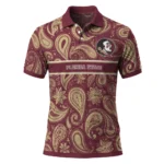 Florida State Seminoles Polo Shirt Customized Paisley Band Garnet Best Selling